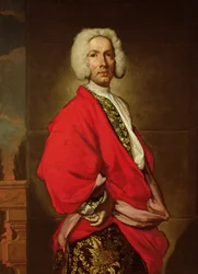 Porträtt av en man, tidigare identifierad som greve Galeatius Secco Suardo, ca 1710-20